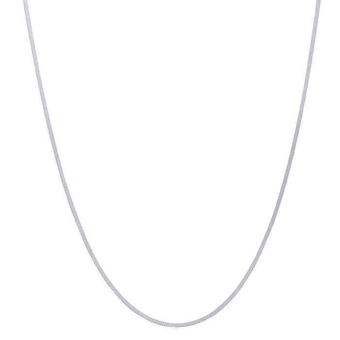 Glimmering Minimal Rhodium Plated 925 Silver Snake Chain