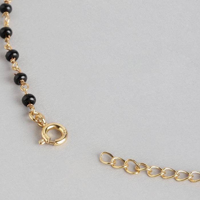 Glimmering Unity 925 Sterling Silver Gold-Plated CZ Mangalsutra