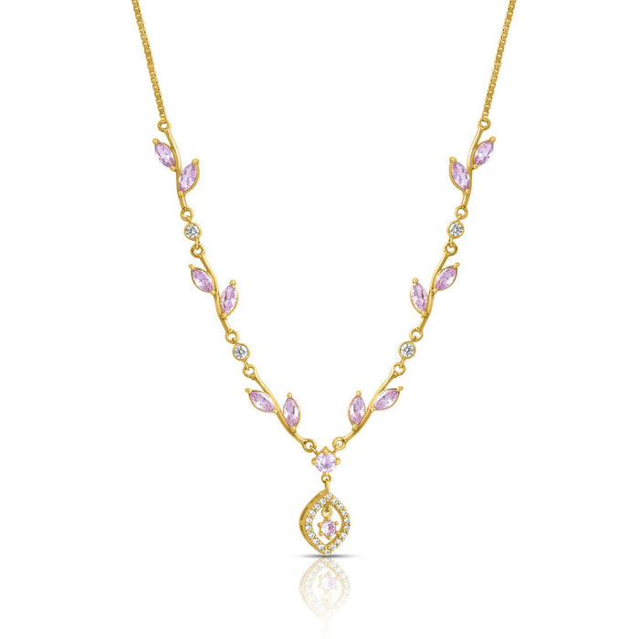 Glimmering Vines Gold Plated 925 Sterling Silver Jewellery Set