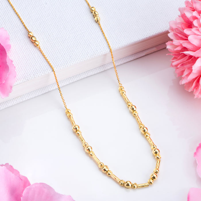 Glistening Aura Gold-Plated Elegance 925 Sterling Silver Charm Necklace