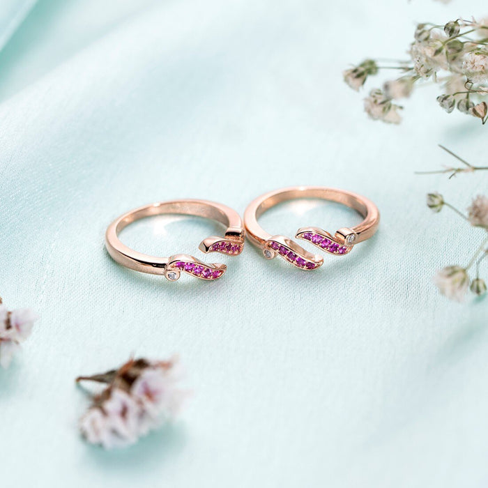 Glistening Rose Gold Plated 925 Sterling Silver Cubic Zirconia Toe Ring
