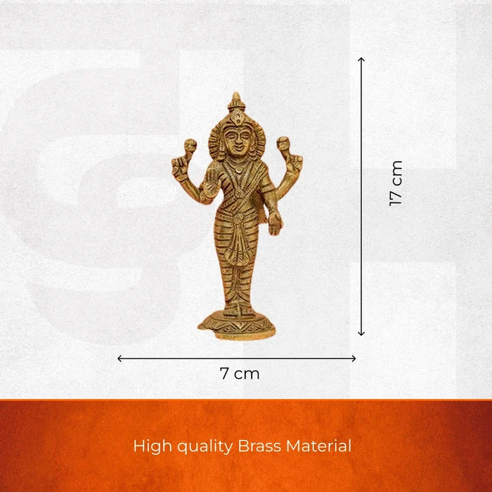 Goddess Lakshmi Brass Idol - view 2