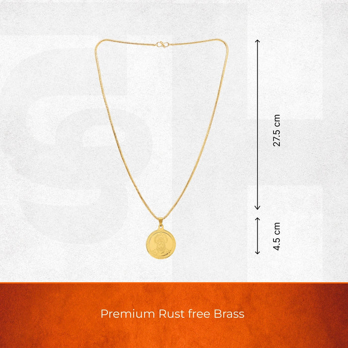 Gold Plated Hanuman Ji Coin Necklace - view 6