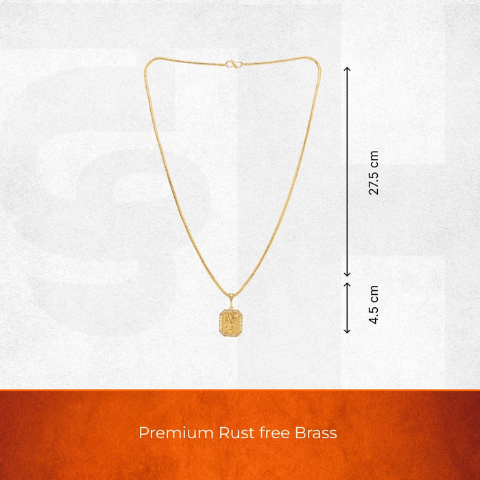 Gold Plated Hanuman Pendant with Chain