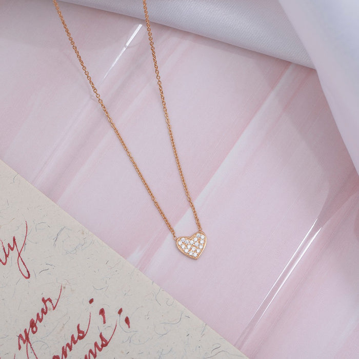 Gold Plated Heart 925 Sterling Silver Necklace