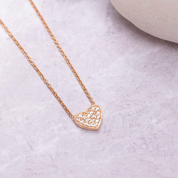 Gold Plated Heart 925 Sterling Silver Necklace