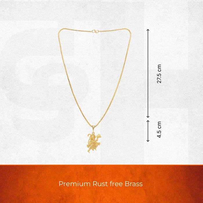 Gold plated Lord Hanuman Ji Pendant - view 2