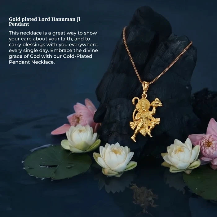 Gold plated Lord Hanuman Ji Pendant - view 5