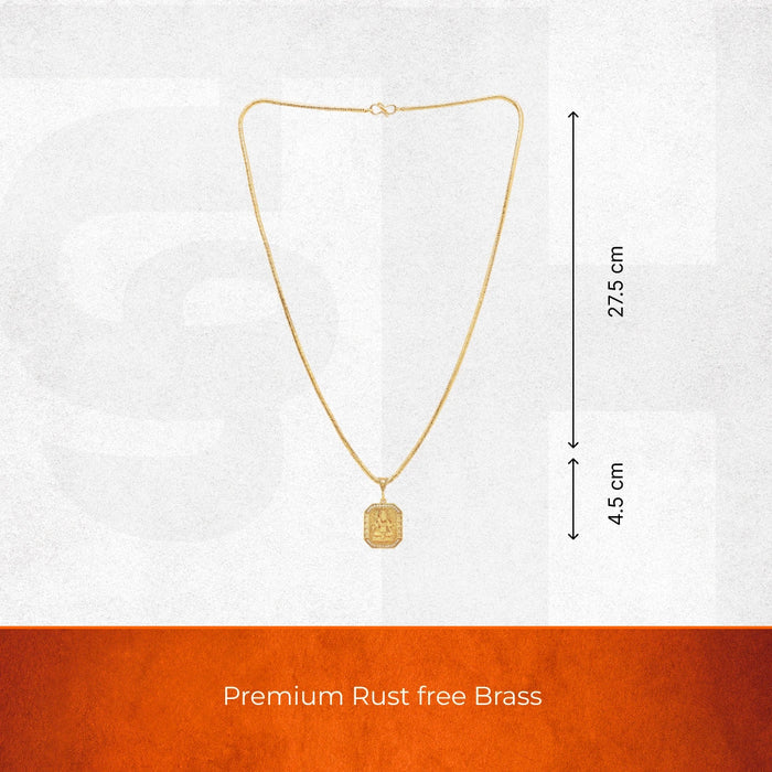 Gold Plated Lord Shiva Mahadev Pendant Chain Necklace