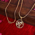 Gold Plated MAA Circle Design Pendant Necklace