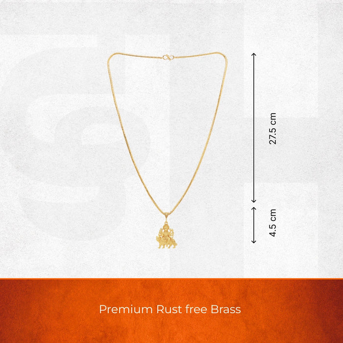 Gold Plated Maa Durga Pendant