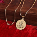 Gold Plated OM Coin Necklace