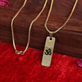 Gold Plated OM Pendant With Chain