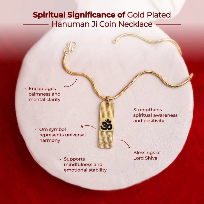 Gold Plated OM Pendant With Chain - view 3