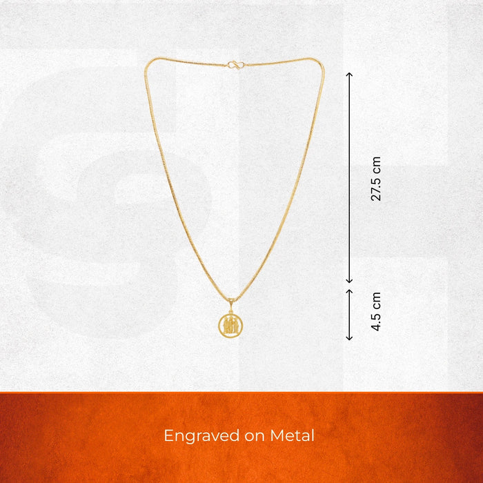 Gold Plated Ram Sita Laxman Pendant With Chain