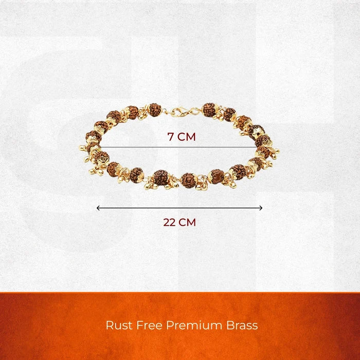 Gold Plated Rudraksha Bracelet For Women - view 3