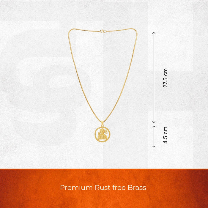 Gold Plated Shree Ram Pendant Chain Necklace - view 5