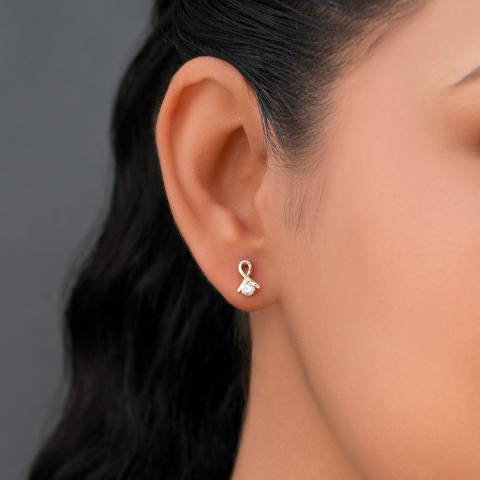 Gold Spark Earrings with Lab-Grown Diamonds