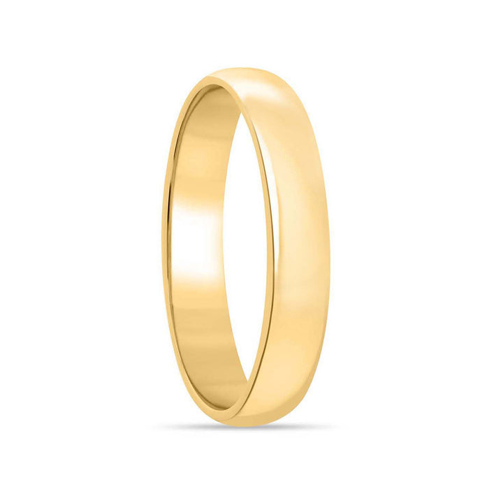 Golden Band Minimal Gold Plated 925 Silver Men Ring (One-Size)
