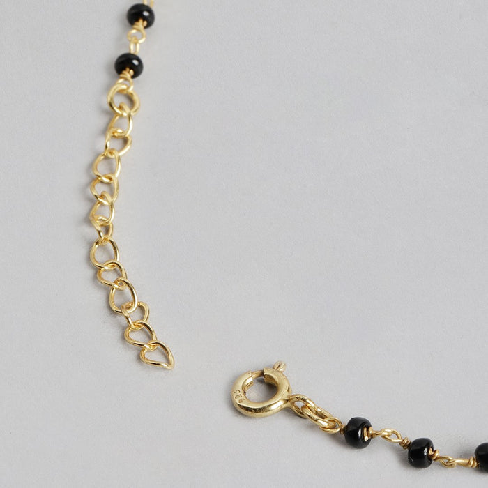 Golden Bliss Colored CZ 925 Sterling Silver Gold Plated Drop Mangalsutra