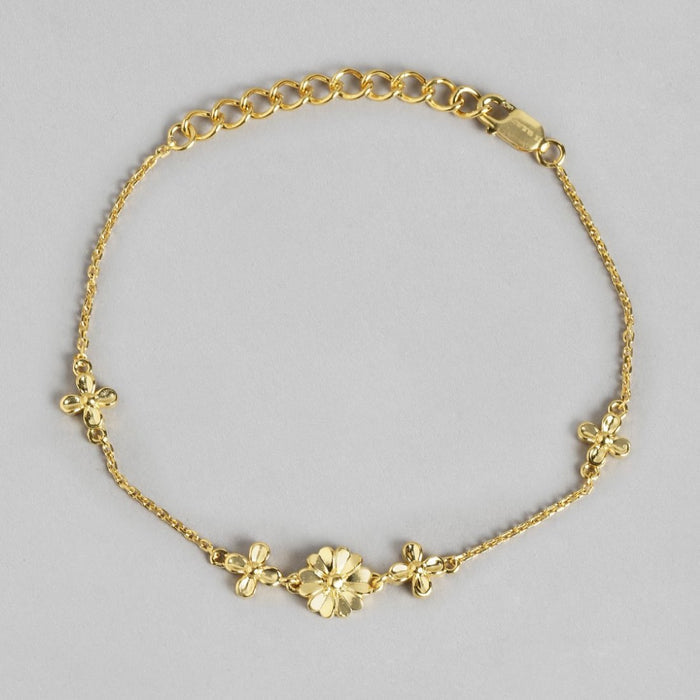 Golden Butterfly Elegance 925 Sterling Silver Gold-Plated Bracelet