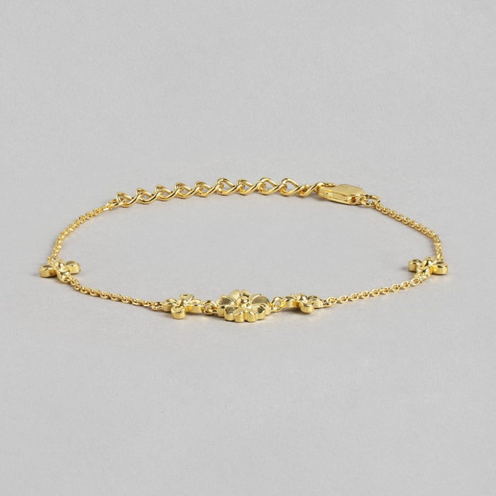 Golden Butterfly Elegance 925 Sterling Silver Gold-Plated Bracelet