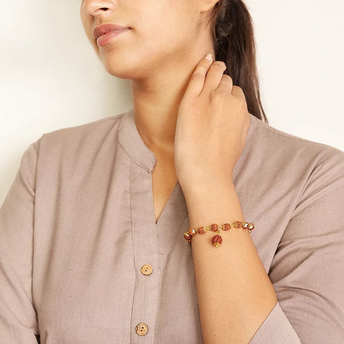 Golden Cap 5-Mukhi Rudraksha – Lab Certified - view 3