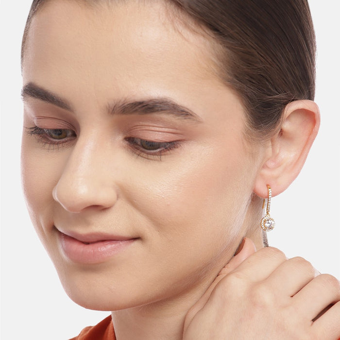 Golden Cascade Gold-Plated 925 Sterling Silver Drop Earrings