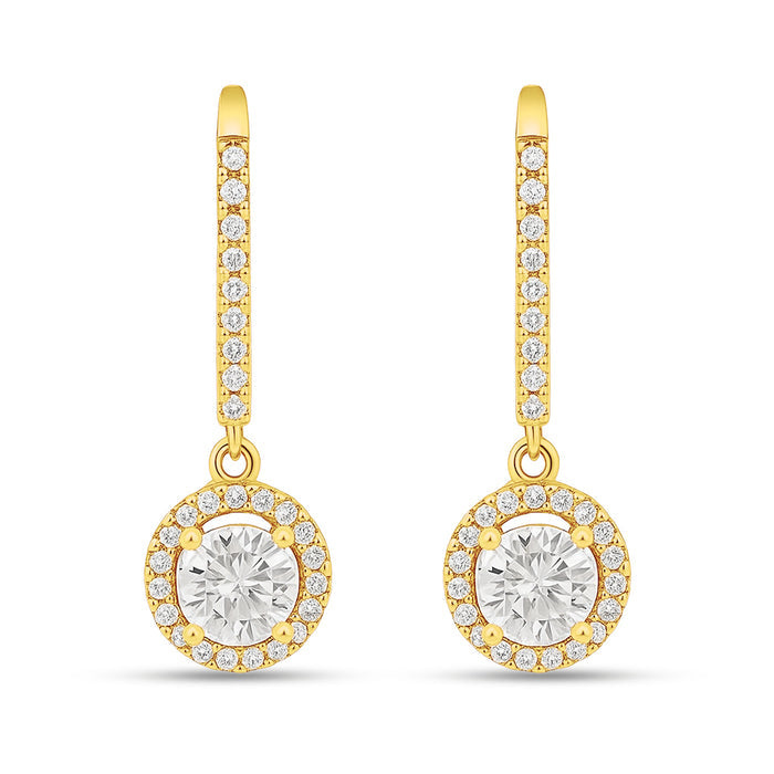 Golden Cascade Gold-Plated 925 Sterling Silver Drop Earrings