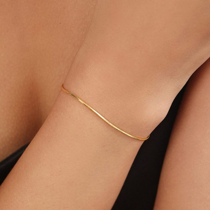 Golden Chainlink Gold Plated 925 Sterling Silver Chain Bracelet