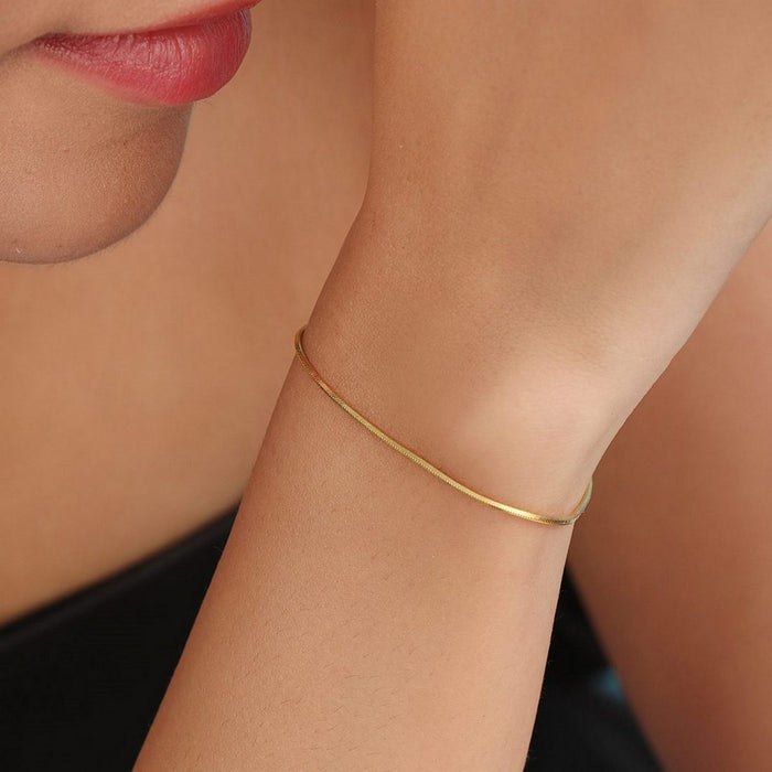 Golden Chainlink Gold Plated 925 Sterling Silver Chain Bracelet