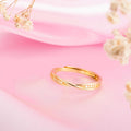 Golden Crossroads Gold Plated 925 Sterling Silver Cross Ring (Adjustable)
