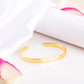 Golden Elegance 925 Sterling Silver Gold-Plated Plain Bangle Bracelet