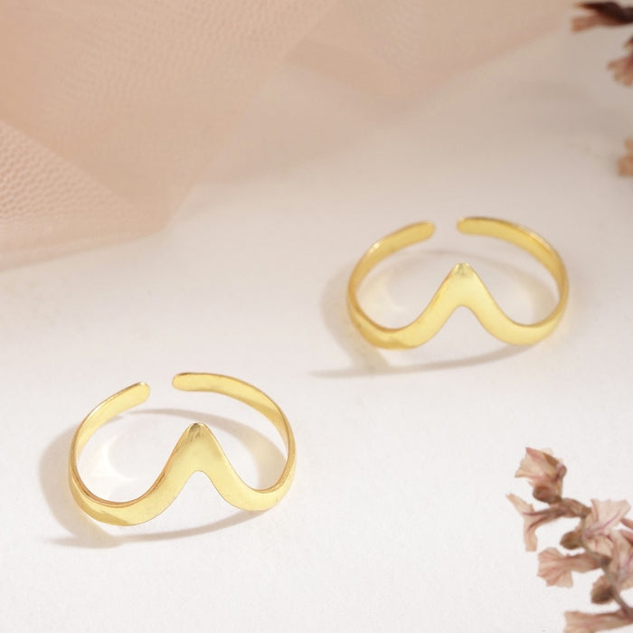 Golden Elegance 925 Sterling Silver Gold Plated Toe Ring