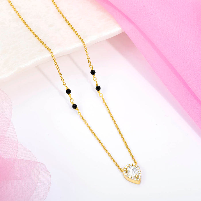 Golden Elegance Gold Plated  925 Silver Beaded Mangalsutra