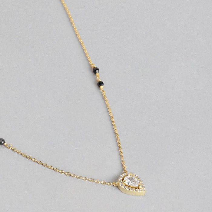 Golden Elegance Gold Plated  925 Silver Beaded Mangalsutra