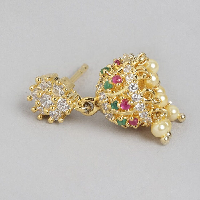 Golden Elegance Gold-Plated 925 Sterling Silver Drop Earrings