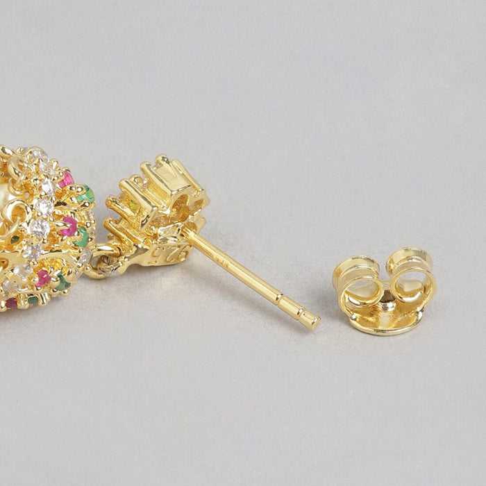Golden Elegance Gold-Plated 925 Sterling Silver Drop Earrings