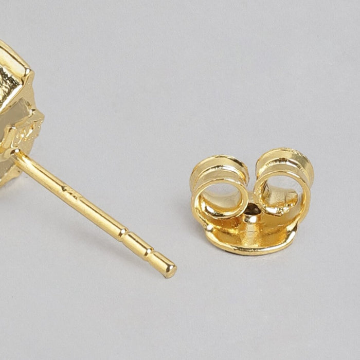 Golden Elegance Gold-Plated 925 Sterling Silver Stud Earrings