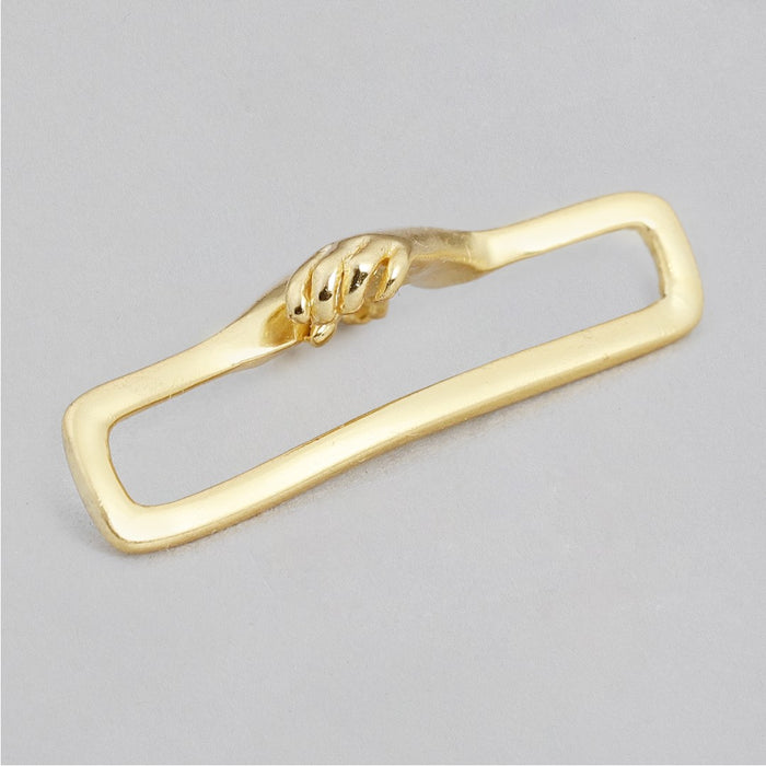 Golden Embrace 925 Sterling Silver Gold-Plated Hug Watch Charm