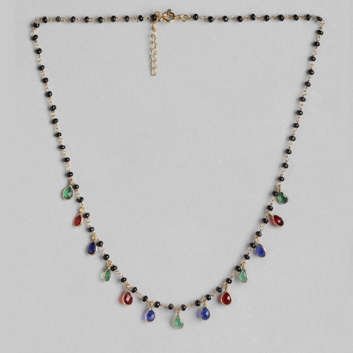 Golden Enchantment 925 Sterling Silver Gold-Plated Cubic Zirconia Mangalsutra
