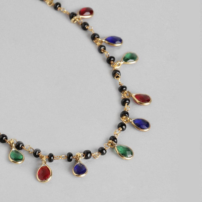 Golden Enchantment 925 Sterling Silver Gold-Plated Cubic Zirconia Mangalsutra