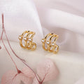 Golden Glamour Cubic Zirconia 925 Sterling Silver Earcuff