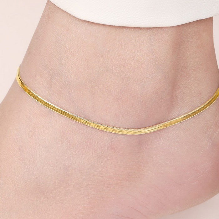 Golden Glow 925 Sterling Silver Women's Anklet