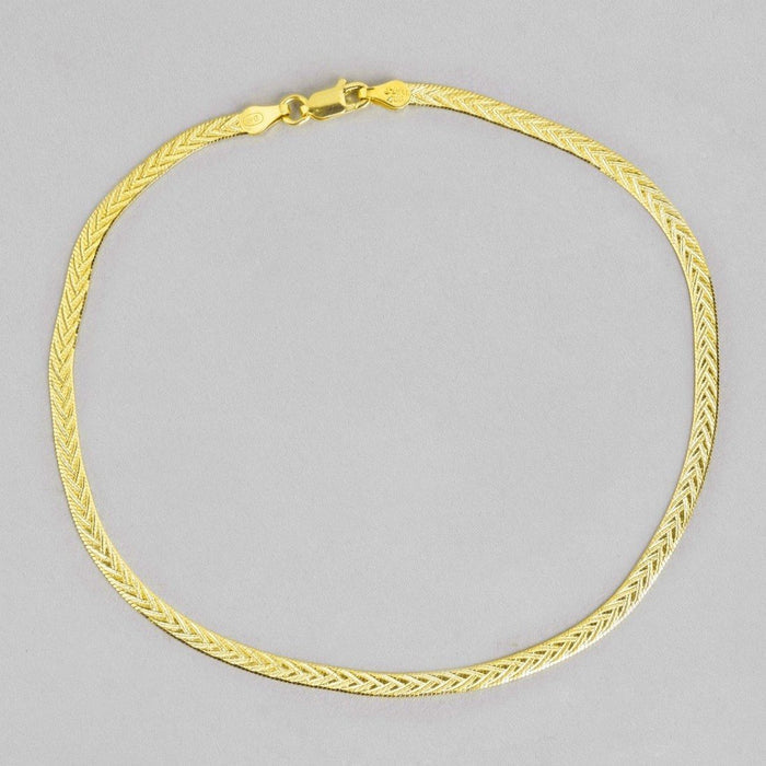 Golden Glow 925 Sterling Silver Women's Anklet