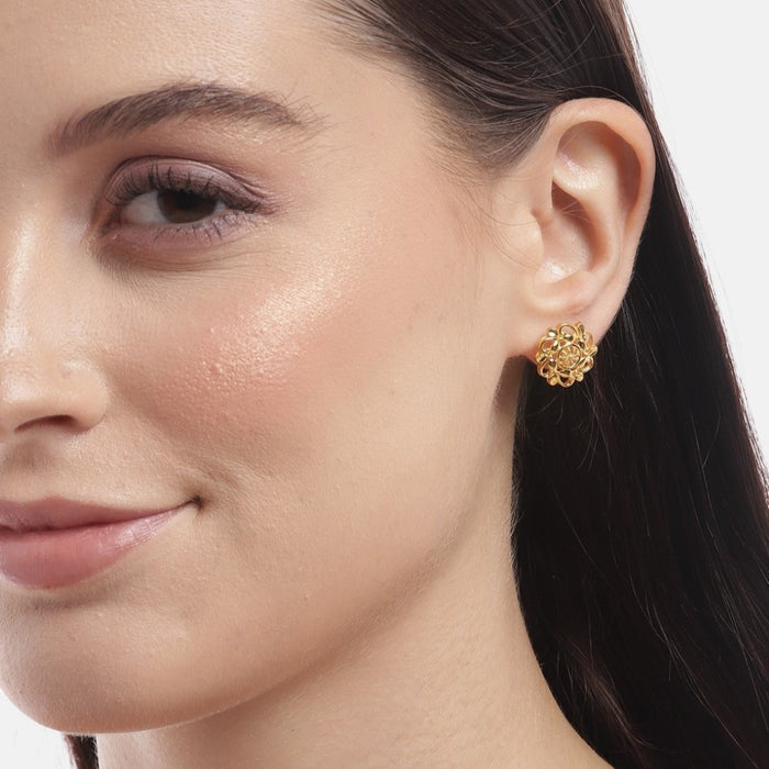 Golden Glow Gold Plated 925 Sterling Silver Earrings