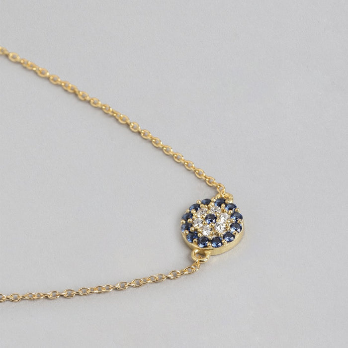Golden Guardian Eye CZ 925 Sterling Silver Gold-Plated Bracelet