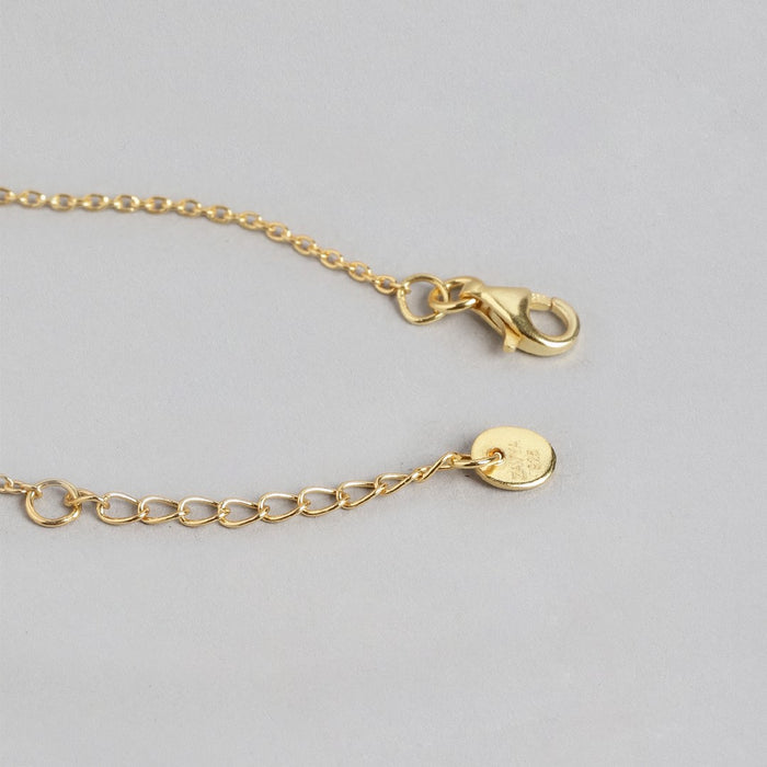 Golden Guardian Eye CZ 925 Sterling Silver Gold-Plated Bracelet