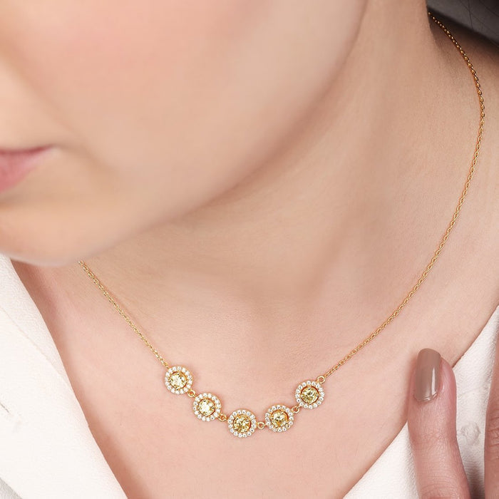 Golden Halo Harmony Gold-Plated 925 Sterling Silver Necklace
