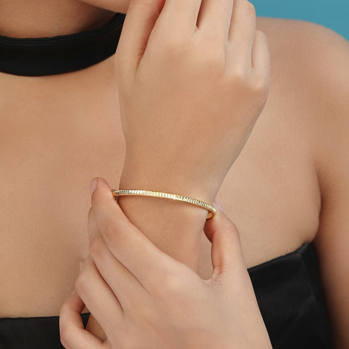 Golden Harmony Gold Plated 925 Sterling Silver Bangles
